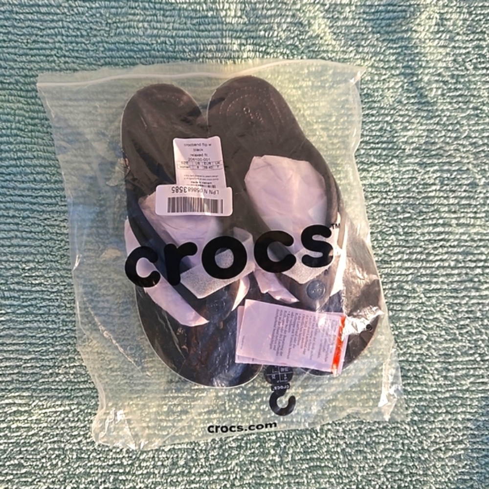 NWT Crocband Black Crocs